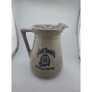 Jack Daniel's Old No 7 Tennessee Whiskey Stoneware Pitcher Pottery VTG Barware